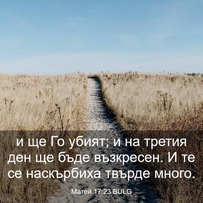 Picture 03 - Матей 17:23 BULG - и ще Го убият; и на третия - Bible Verse Picture