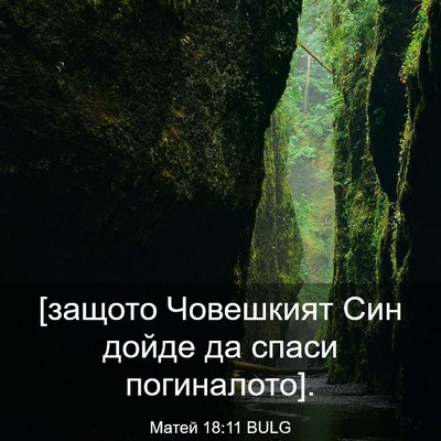 Picture 03 - Матей 18:11 BULG - [защото Човешкият Син - Bible Verse Picture
