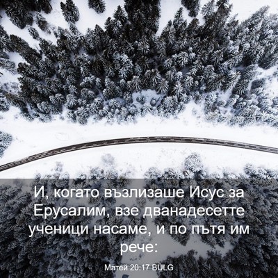 Picture 03 - Матей 20:17 BULG - И, когато възлизаше Исус за - Bible Verse Picture