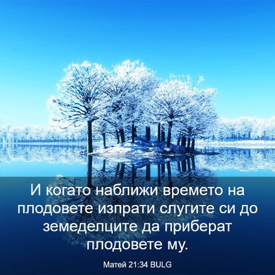 Picture 03 - Матей 21:34 BULG - И когато наближи времето - Bible Verse Picture