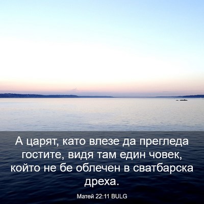 Picture 03 - Матей 22:11 BULG - А царят, като влезе да - Bible Verse Picture