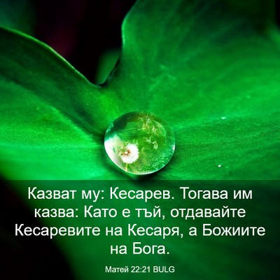 Picture 03 - Матей 22:21 BULG - Казват му: Кесарев. Тогава - Bible Verse Picture