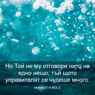 Picture 03 - Матей 27:14 BULG - Но Той не му отговори нито - Bible Verse Picture