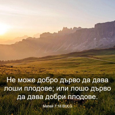 Picture 03 - Матей 7:18 BULG - Не може добро дърво да дава - Bible Verse Picture