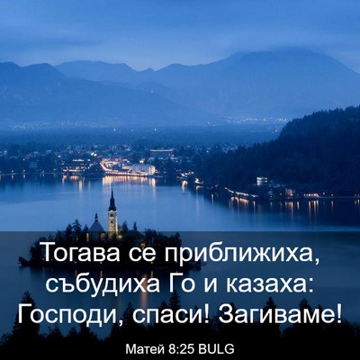 Picture 03 - Матей 8:25 BULG - Тогава се приближиха, - Bible Verse Picture