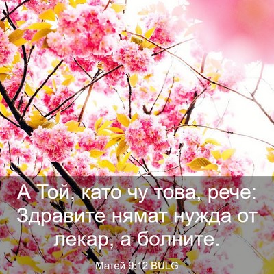 Picture 03 - Матей 9:12 BULG - А Той, като чу това, рече: - Bible Verse Picture