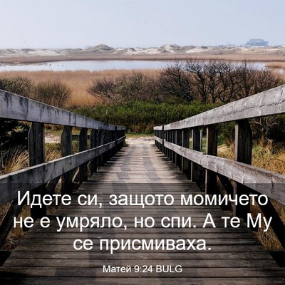 Picture 03 - Матей 9:24 BULG - Идете си, защото момичето - Bible Verse Picture