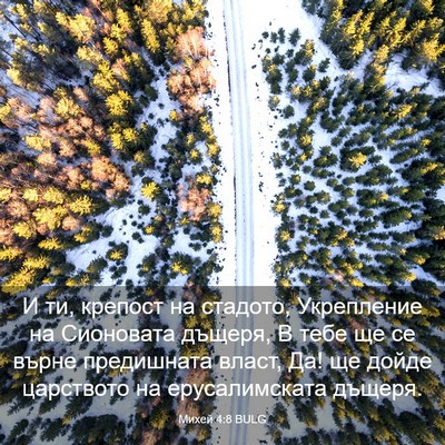 Picture 03 - Михей 4:8 BULG - И ти, крепост на стадото, - Bible Verse Picture