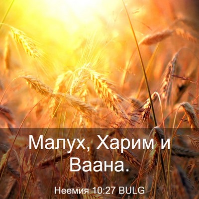 Picture 03 - Неемия 10:27 BULG - Малух, Харим и - Bible Verse Picture