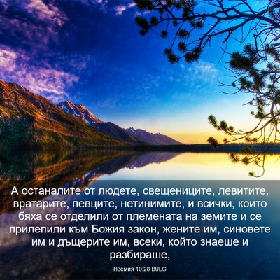 Picture 03 - Неемия 10:28 BULG - А останалите от людете, - Bible Verse Picture