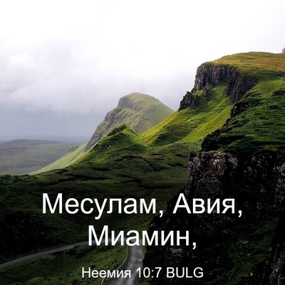 Picture 03 - Неемия 10:7 BULG - Месулам, Авия, - Bible Verse Picture