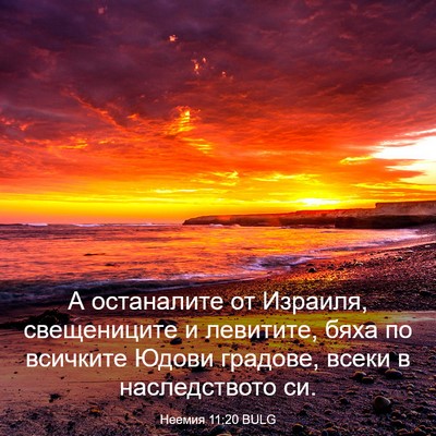 Picture 03 - Неемия 11:20 BULG - А останалите от Израиля, - Bible Verse Picture