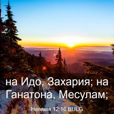 Picture 03 - Неемия 12:16 BULG - на Идо, Захария; на - Bible Verse Picture