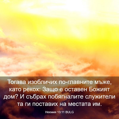 Picture 03 - Неемия 13:11 BULG - Тогава изобличих - Bible Verse Picture