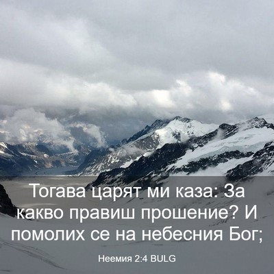 Picture 03 - Неемия 2:4 BULG - Тогава царят ми каза: За - Bible Verse Picture