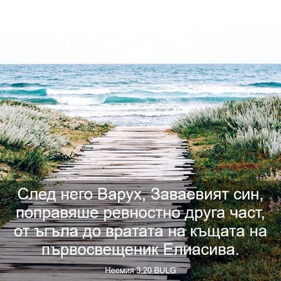 Picture 03 - Неемия 3:20 BULG - След него Варух, Заваевият - Bible Verse Picture