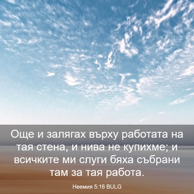 Picture 03 - Неемия 5:16 BULG - Още и залягах върху - Bible Verse Picture