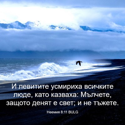 Picture 03 - Неемия 8:11 BULG - И левитите усмириха - Bible Verse Picture
