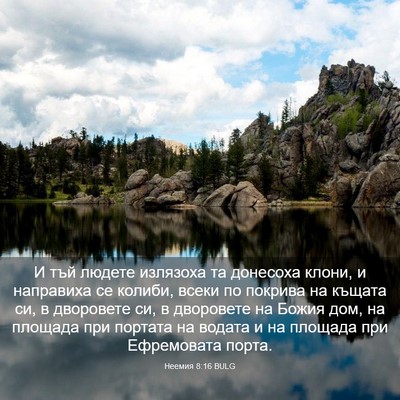 Picture 03 - Неемия 8:16 BULG - И тъй людете излязоха та - Bible Verse Picture