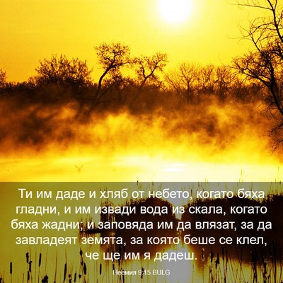 Picture 03 - Неемия 9:15 BULG - Ти им даде и хляб от небето, - Bible Verse Picture