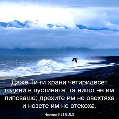 Picture 03 - Неемия 9:21 BULG - Даже Ти ги храни - Bible Verse Picture