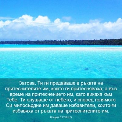 Picture 03 - Неемия 9:27 BULG - Затова, Ти ги предаваше в - Bible Verse Picture