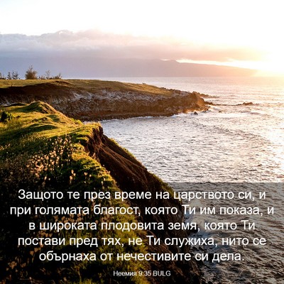 Picture 03 - Неемия 9:35 BULG - Защото те през време на - Bible Verse Picture
