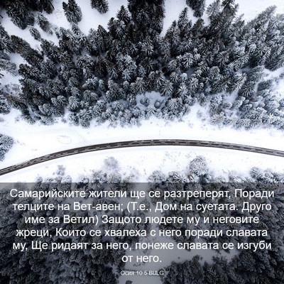 Picture 03 - Осия 10:5 BULG - Самарийските жители ще се - Bible Verse Picture