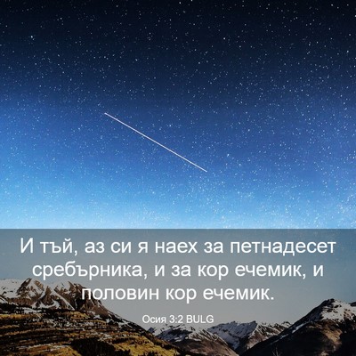 Picture 03 - Осия 3:2 BULG - И тъй, аз си я наех за - Bible Verse Picture