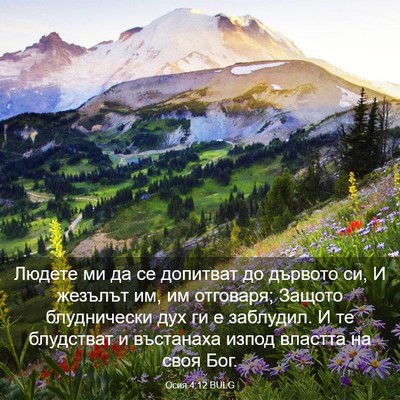 Picture 03 - Осия 4:12 BULG - Людете ми да се допитват до - Bible Verse Picture