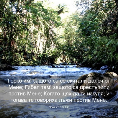 Picture 03 - Осия 7:13 BULG - Горко им! защото са се - Bible Verse Picture