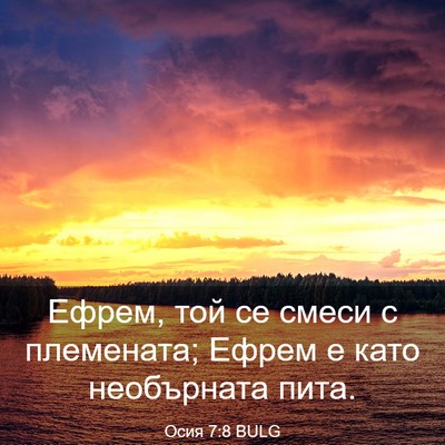 Picture 03 - Осия 7:8 BULG - Ефрем, той се смеси с - Bible Verse Picture