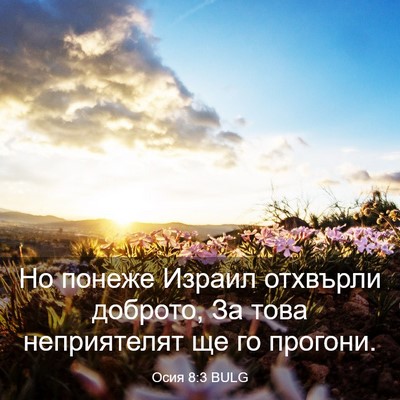 Picture 03 - Осия 8:3 BULG - Но понеже Израил отхвърли - Bible Verse Picture