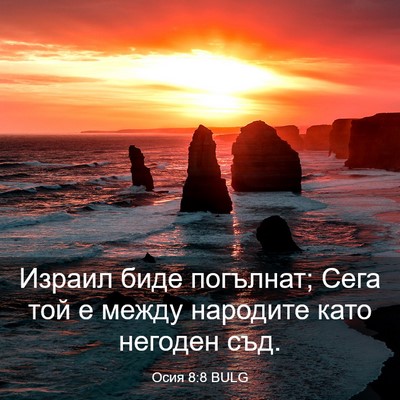 Picture 03 - Осия 8:8 BULG - Израил биде погълнат; Сега - Bible Verse Picture