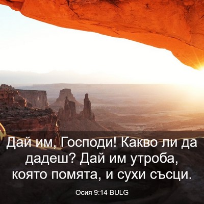 Picture 03 - Осия 9:14 BULG - Дай им, Господи! Какво ли да - Bible Verse Picture