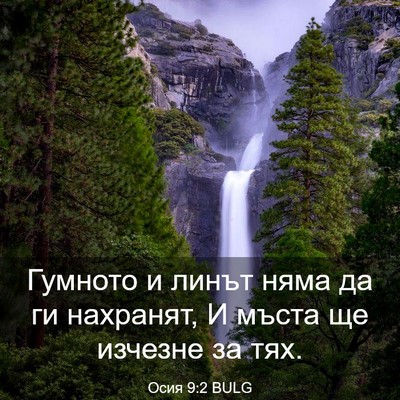 Picture 03 - Осия 9:2 BULG - Гумното и линът няма да ги - Bible Verse Picture
