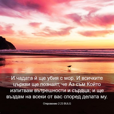 Picture 03 - Откровение 2:23 BULG - И чадата й ще убия с мор. И - Bible Verse Picture