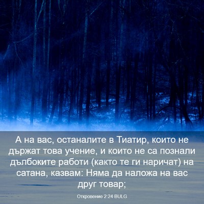 Picture 03 - Откровение 2:24 BULG - А на вас, останалите в - Bible Verse Picture