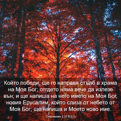 Picture 03 - Откровение 3:12 BULG - Който победи, ще го направя - Bible Verse Picture