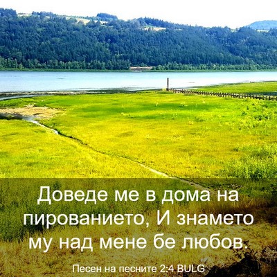 Picture 03 - Песен на песните 2:4 BULG - Доведе ме в дома на - Bible Verse Picture