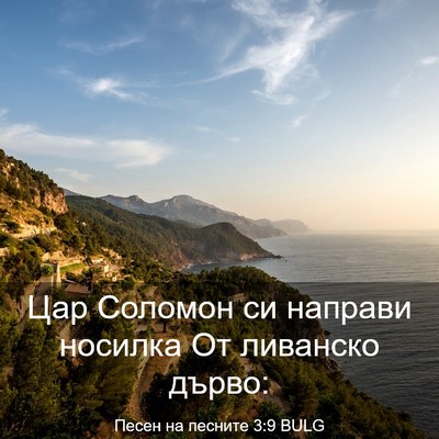 Picture 03 - Песен на песните 3:9 BULG - Цар Соломон си направи - Bible Verse Picture