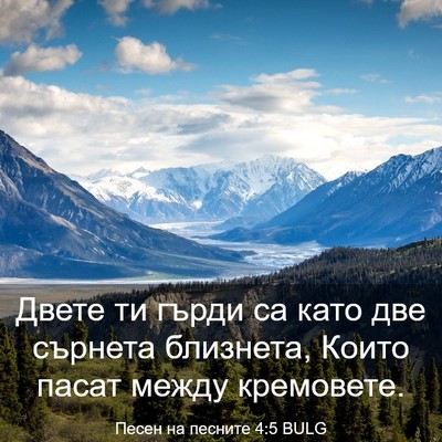 Picture 03 - Песен на песните 4:5 BULG - Двете ти гърди са като две - Bible Verse Picture