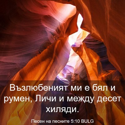 Picture 03 - Песен на песните 5:10 BULG - Възлюбеният ми е бял и - Bible Verse Picture