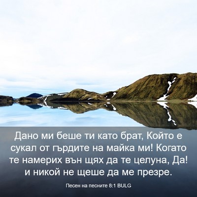 Picture 03 - Песен на песните 8:1 BULG - Дано ми беше ти като брат, - Bible Verse Picture