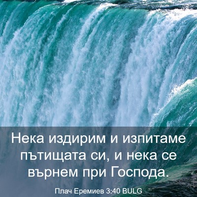 Picture 03 - Плач Еремиев 3:40 BULG - Нека издирим и изпитаме - Bible Verse Picture