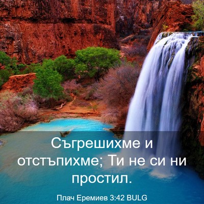 Picture 03 - Плач Еремиев 3:42 BULG - Съгрешихме и отстъпихме; - Bible Verse Picture
