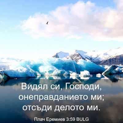 Picture 03 - Плач Еремиев 3:59 BULG - Видял си, Господи, - Bible Verse Picture