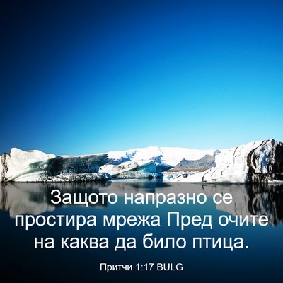 Picture 03 - Притчи 1:17 BULG - Защото напразно се - Bible Verse Picture