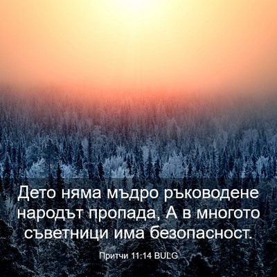 Picture 03 - Притчи 11:14 BULG - Дето няма мъдро ръководене - Bible Verse Picture