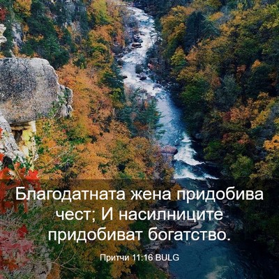 Picture 03 - Притчи 11:16 BULG - Благодатната жена - Bible Verse Picture